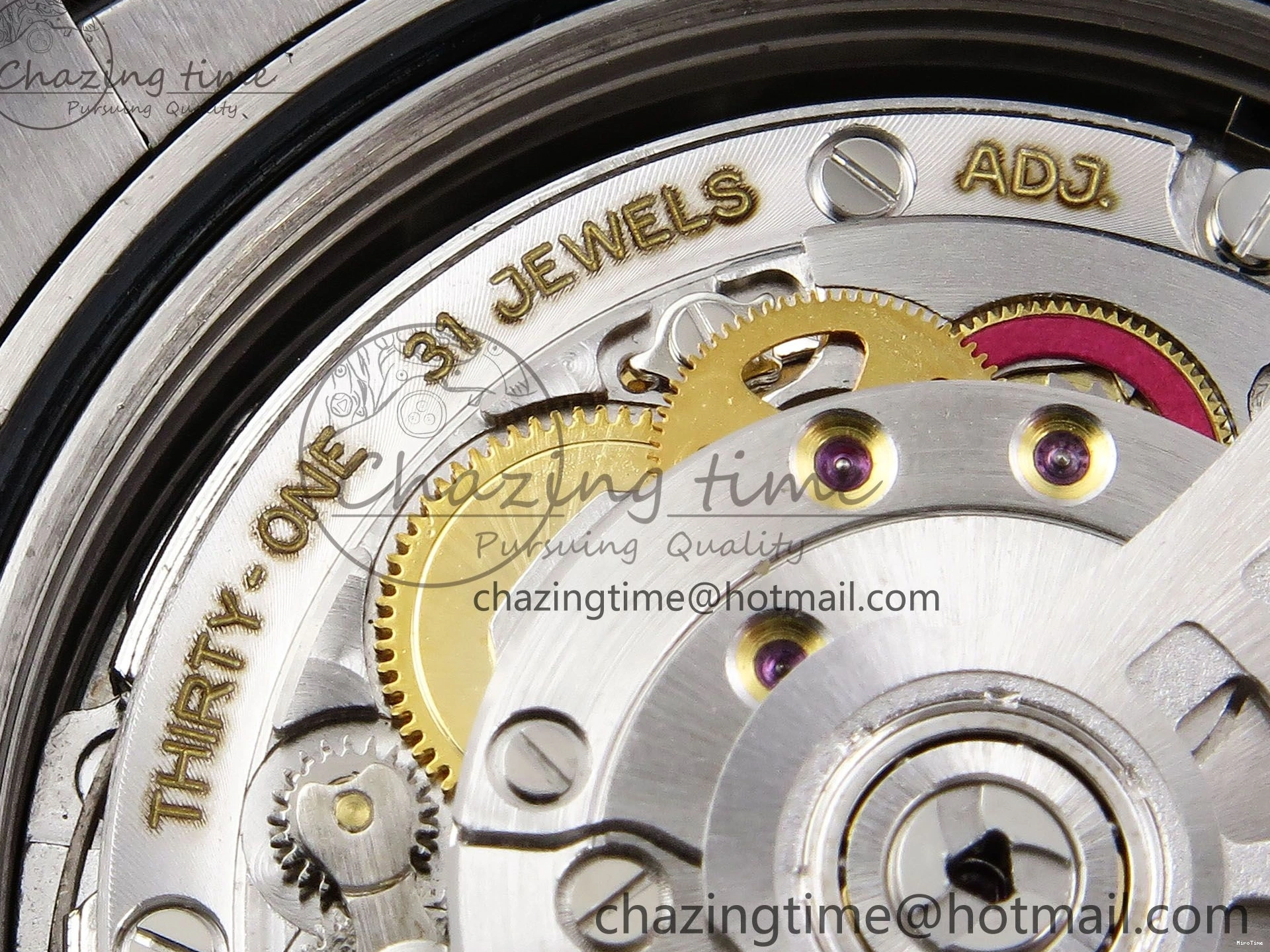 MiroTime 0418 SportInspired DayDate 40 SS JDF 904L Steel Gray Textured Stick Dial on President Bracelet VR3255 V3 (Gain Weight) 1437